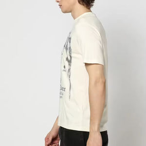 T-shirt en coton de haute qualité Slim Fit hommes t-shirts/équipage, Fitness personnalisé décontracté blanc à manches courtes hommes lavage à l'acide t-shirts - Product Image 2