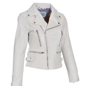Wholesale High Quality Winter Women's Leather <b>Biker</b> <b>Jacket</b> - Product Image 4
