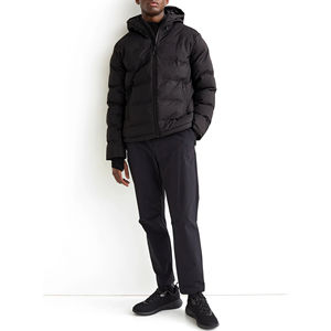 Venta al por mayor por encargo de alta calidad negro de los hombres Puffer Chaqueta de manga desmontable con capucha Puffer chaqueta para los hombres - Product Image 4