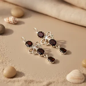 Boucles d'oreilles pendantes tendance en argent sterling 925 avec zircon pour femmes, cadeau idéal ou bijoux religieux/classiques - Product Image 2