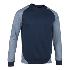 Vente chaude Hommes Lourd Polyester Coton Ras Du Cou À Manches Longues Sweat Teint Uni Avec Panneau Latéral Pour L'automne - Product Image 4