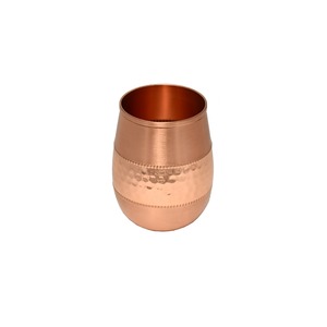 Vaso de Cobre Puro Martillado de 16 oz, Taza de Vino de Cobre sin Tallo, Vajilla Artesanal Ecológica, Vaso de Metal para Bar al por Mayor, Vaso de Cobre - Product Image 1
