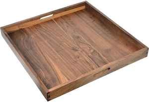 Plateau de service en bois personnalisable avec finition naturelle pour cuisine, hôtel ou restaurant - Product Image 3