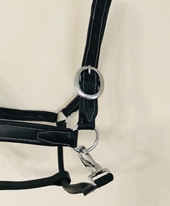 Diseño personalizado marrón inglés sillín caballo Halter genuino D.D cuero Noseband tocado Premium ecuestre caballo equipo - Product Image 2