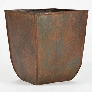 Jardinière en métal texturé UrbanNest pour balcon moderne ou patio Maison Jardin Pot de fleur en métal antique pour usage décoratif - Product Image 1