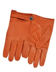 Robe personnalisée gants d'hiver en cuir à la mode pour hommes gants de conduite en cuir véritable