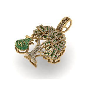 จี้เพชรโมอิสสำหรับงานพรอมสำหรับงานปาร์ตี้หลากหลาย1.86 925เงินสเตอร์ลิงกระเป๋าเงินแบบสั่งทำได้ - Product Image 1