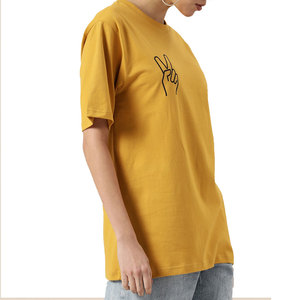 เสื้อยืดโอเวอร์ไซส์ผู้หญิง พิมพ์ลายกราฟิก ผ้าฝ้ายลำลอง แฟชั่นเสื้อหลวมๆ แขนสั้น ทรงหลวมไหล่ตก สำหรับฤดูร้อน รับสกรีนโลโก้ - Product Image 6