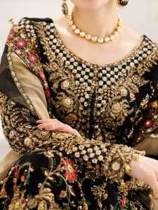 Collection de salwar Patiyala tendance de style Bollywood pour femmes, travail de broderie en géorgette de designer, kurta lehenga pour les fêtes pakistanaises - Product Image 4