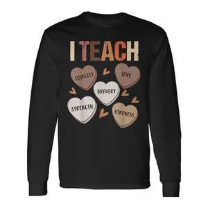 Celebre el Mes de la Historia Afroamericana como profesor con esta camiseta negra de manga larga para profesionales educativos - Product Image 1