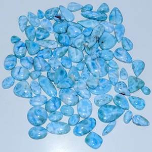 Cabochons de Larimar naturel de couleur bleue pierres précieuses en vrac pierres de Larimar pour la fabrication de bijoux au prix de gros de l'Inde - Product Image 1