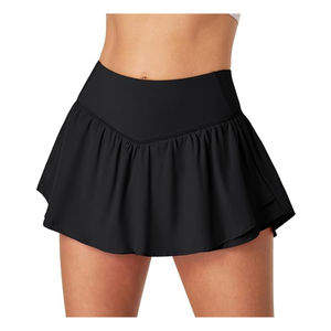 Falda de Tenis Plisada Transpirable de Alta Calidad para Mujer, Cintura Alta, con Bolsillos, Tela de Poliéster y Elastano, Secado Rápido, Deportiva, para Golf - Product Image 1