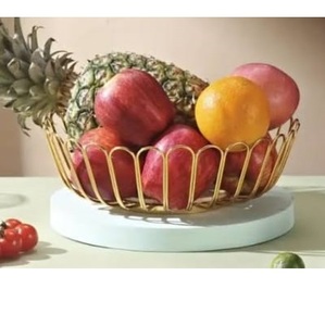 Panier à fruits design incurvé à la main avec finition en poudre noire, produit tendance en vente chaude, panier à fruits alimentaire - Product Image 2