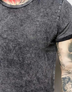 2025 nouveau modèle hommes Fitness surdimensionné lavé à l'acide T-shirt à vendre en gros Logo personnalisé T-shirt - Product Image 6