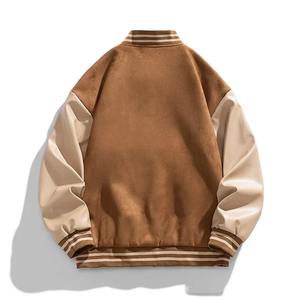 เสื้อแจ็คเก็ตเบสบอลวินเทจสไตล์เรโทร ปักลาย ระบายอากาศได้ดี แขนผ้าคอตตอนผสมสแปนเด็กซ์ ทรงบอมเบอร์ คอตั้ง  แบบยูนิเซ็กซ์ - Product Image 4