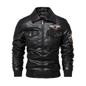 Chaqueta De cuero 2024 para hombre, chaqueta De invierno De lana para motocicleta, cortavientos con cuello De piel extraíble para hombre, abrigo ajustado