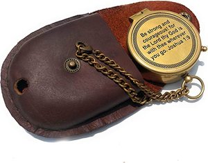 Boussole de poche plate en laiton extérieure professionnelle look vintage boussole en laiton de coulée nautique avec couvercle-boussole magnétique marine - Product Image 2