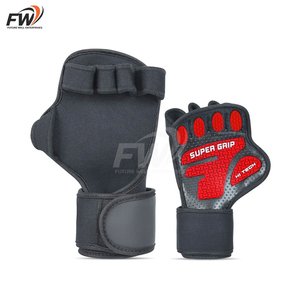 Protège-poignets et protège-mains en cuir de vachette pour haltérophilie, avec soutien du poignet et poignées Cobra - Product Image 2