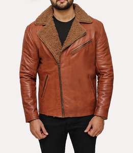 <b>Factory</b>-Made Men's Cow Skin Leather Jacket Comfortable Size with Custom Label Hot Sale for Winter Cheap Price - Product Image 2