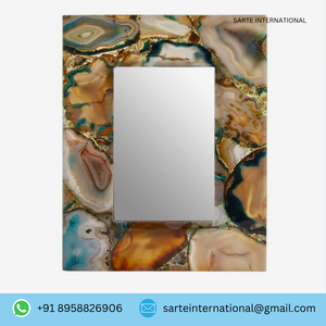 Pierre d'agate naturelle de qualité supérieure personnalisable étanche à la main élégant cadres Photo décor à la maison luxe idée cadeau pierre translucide - Product Image 4