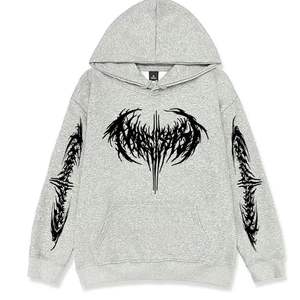 Logo graphique à capuche hommes femmes Harajuku Hip Hop sweats à capuche mode sweat surdimensionné - Product Image 3