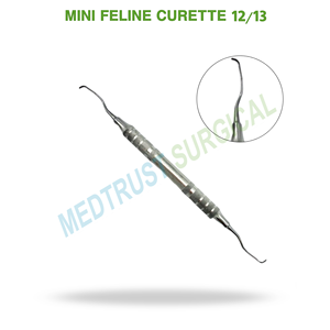 Cureta Felina Gracey Mini 12 13, Cureta Periodontal Dental Veterinaria, Instrumento de Acero Inoxidable para Escalar Subgengival en Gatos - Product Image 2