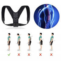 Correcteur de posture dorsal ajustable en polyester et nylon pour le haut du dos et les épaules, avec fermeture auto-agrippante, idéal pour la vente en gros