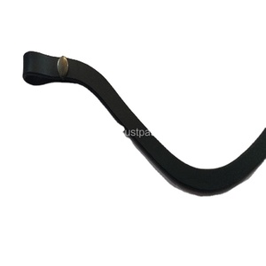 HIGH QUALITY LEATHER FLAT BROW <b>BAND</b> WITH POP <b>SNAP</b> BUTTON for LOOP CLOSURE ALL SIZES AVAILABLE - Product Image 1