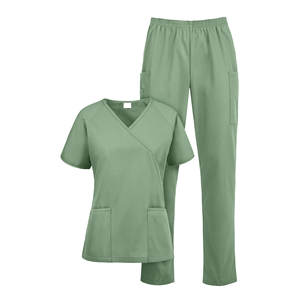 Conjunto de Uniforme Médico de Algodón Tejido de Alta Calidad para Mujer, Manga Corta, Cómodo, Elegante, para Hospital, con Servicio OEM - Product Image 3
