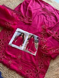 Ensemble 3 pièces pour femme 2025, en coton et rayonne, style traditionnel indien, brodé, tissé, écologique, col en V, imperméable et respirant - Product Image 3