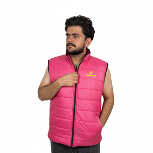 Gilet matelassé sans manches en toile décontractée pour homme, imperméable, rembourré de duvet, col montant, respirant, veste matelassée pour homme - Product Image 4