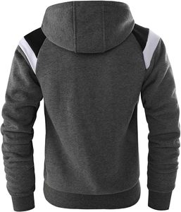 Sweat à capuche polaire zippé Color Block à capuche coupe ajustée Sweat-shirt léger à manches longues - Product Image 6