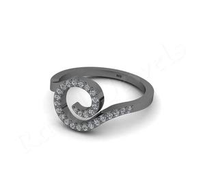 Haute qualité personnalisable 925 argent Sterling Zircon lettre anneau lunette pierre écologique à la mode mariage fiançailles cadeau filles - Product Image 5