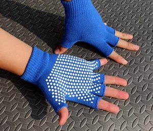 Fitness Grippy Yoga Guantes Medio dedo Diseño sin dedos Antideslizante Transpirable y elástico para deportes y ciclismo - Product Image 2