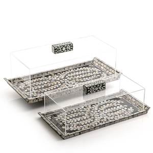 Decoración DE MESA DE BODA, soporte para servir pasteles, soporte redondeado para tarta de madreperla, soporte para tarta de madera para Hotel y restaurante - Product Image 5