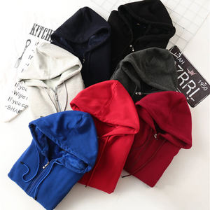 Más tamaño 14 cremallera cuello Unisex sudaderas con capucha pulóver canguro bolsillos personalizado en blanco hombres sudaderas con capucha - Product Image 2