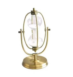 Horloge de sable en métal plaqué or et verre de qualité supérieure Minuterie de sable en verre pour la décoration intérieure et les cadeaux But Vente chaude - Product Image 6