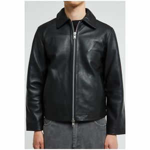 Chaqueta de cuero de vaca resistente al agua personalizada de alta calidad para hombres Chaqueta de cuero de color 100% para hombres - Product Image 5