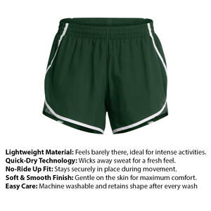 กางเกงขาสั้นวิ่งสำหรับผู้หญิงประสิทธิภาพสูงทำจากผ้ากันกลิ่น - Product Image 4