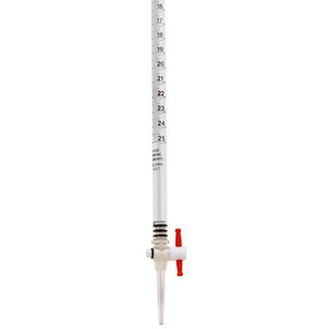 Burette en acrylique avec robinet TPX/PTFE, graduations 25 ml x 0,1 ml - Product Image 1