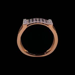 Bague géométrique en diamant pour homme avec topaze en plaqué or et rhodium Bijoux de mariage tendance avec motif de chiffres - Product Image 2