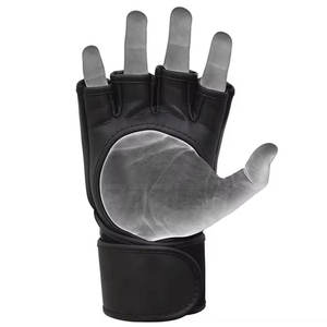 Gants de MMA en cuir pour la remise en forme et l'entraînement de boxe, matériau respirant, fermeture antidérapante à scratch - Product Image 2