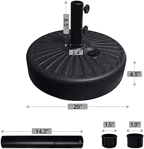 Base de <span class=keywords><strong>sombrilla</strong></span> moderna de alta resistencia de 20 kg para patio, <span class=keywords><strong>terraza</strong></span> y jardín, piezas de repuesto, <span class=keywords><strong>soporte</strong></span> rellenable con agua, base de <span class=keywords><strong>sombrilla</strong></span> de HDPE - Product Image 4