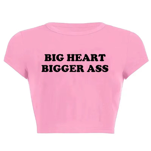 Camiseta recortada Sexy personalizada para mujer, camiseta Harajuku para bebé, camiseta de tela, decoración de bordado de estilo informal - Product Image 2