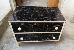 Mesa de centro de cuerno de imitación marrón Scatola hecha a mano decorativa para el hogar hecha solo por Al Wahab en el extranjero - Product Image 2