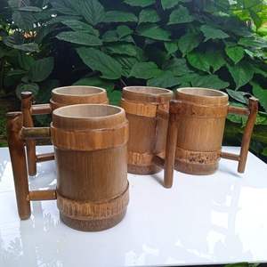 Tasse à café en bambou non toxique vintage en bois massif écologique jetable polyvalent pour thé et café-Vente en gros - Product Image 4