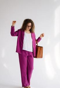 Camisa de lino y pantalón de lino MAGENTA, Conjunto de lino - Product Image 2