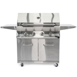 Barbecue à gaz à prix compétitif 4 brûleurs Hauteur réglable Inox 304 BBQ extérieur non enduit Assemblage facile - Product Image 1