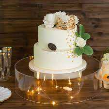 2025 présentoir de gâteau rond en plastique moderne Riser lumière LED présentation éclairée élégante pour les événements de desserts - Product Image 5