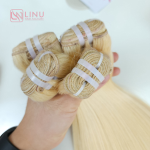 Extension de cheveux bruts vietnamiens à donneur unique meilleure qualité blanchie pour les faisceaux de cheveux de trame Genius 100% cuticules alignées vague naturelle - Product Image 1